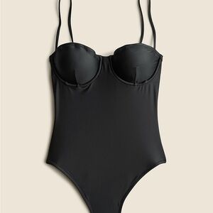 J. Crew Black One Piece Swimsuit